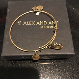 Alex and ani crown charm bangle